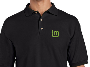 Black polo shirt